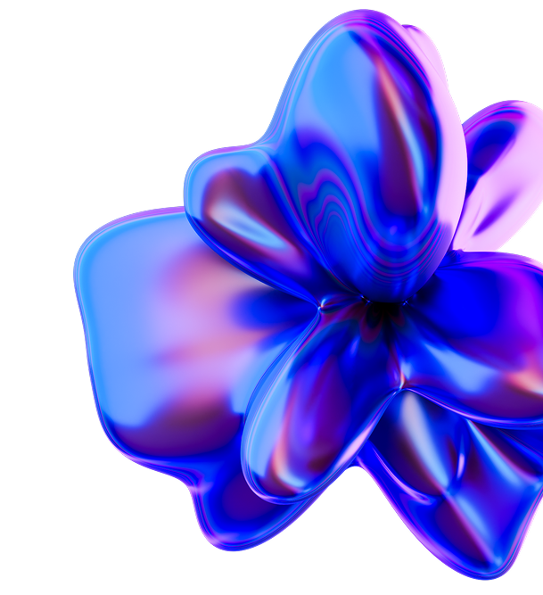 3D niebieska abstrakcyjna forma