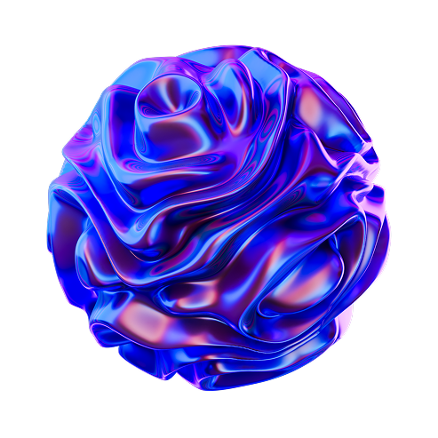 3D niebieska abstrakcyjna sfera